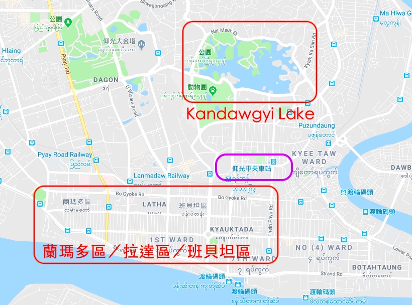 仰光地圖