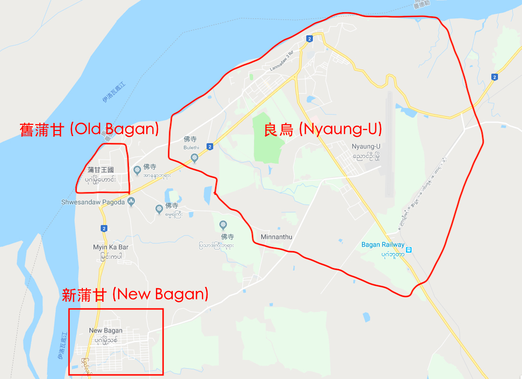 蒲甘地圖1